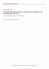 Research paper thumbnail of Characterizing disproportionality in facility-level toxic releases in US manufacturing, 1998–2012