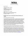 Research paper thumbnail of Recently made difficult to find Mortgage Bankers Association letter on the need for MBA Mortgage Market Stabilization because of Covid-19 pandemic.