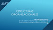 ESTRUCTURAS ORGANIZACIONALES Cover Page