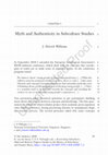 Research paper thumbnail of Myth and Authenticity in Subculture Studies [pre-corrected proof]