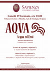 Research paper thumbnail of AQVA - "Acqua ed eroi" - 29/01/2018