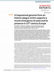 Research paper thumbnail of A treponemal genome from an historic plague victim supports a recent emergence of yaws and its presence in 15th century Europe