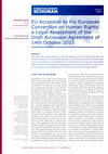 Research paper thumbnail of EU Accession to the European Convention on Human Rights