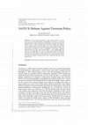 Research paper thumbnail of Nato's Defense Against Terrorism Policy