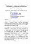 Research paper thumbnail of Changes in Community Attitudes and Their Participation in the Community-Based Water Supply and Sanitation Program (PAMSIMAS) in Gowa Regency