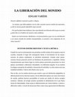 Research paper thumbnail of LA LIBERACIÓN DEL SONIDO