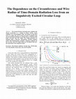 Research paper thumbnail of The Dependence on the Circumference and Wire Radius of Time-Domain Radiation Loss from an Impulsively Excited Circular Loop