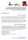 Research paper thumbnail of SEGUNDA CIRCULAR Jornadas Internacionales de Jóvenes Investigadores en Historia del Derecho