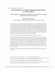 Research paper thumbnail of Ensuring Quality in a Foreign Language Tutoring Program for Future Teachers