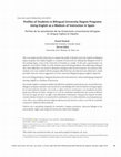 Research paper thumbnail of Profiles of Students in Bilingual University Degree Programs Using English as a Medium of Instruction in Spain