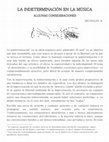 Research paper thumbnail of LA INDETERMINACIÓN EN LA MÚSICA