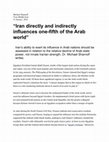 Research paper thumbnail of Arab Decline and Iran's Rising Influence