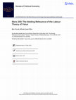 Research paper thumbnail of Marx 200: The Abiding Relevance of the Labour Theory of Value