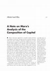 Research paper thumbnail of A Note on Marx’s Analysis of the Composition of Capital