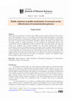 Research paper thumbnail of Public relations in public institutions: A research on the effectiveness of communication process