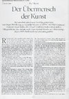 Research paper thumbnail of Der Übermensch der Kunst