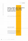 Research paper thumbnail of Notas sobre uma Filosofia da Arte em John Dewey: A arte como modelo de experiências