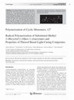 Polymerization of Cyclic Monomers, 12 Cover Page