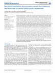 Research paper thumbnail of Two-point orientation discrimination versus the traditional two-point test for tactile spatial acuity assessment