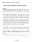 Research paper thumbnail of Finding Religion: An Analysis of Theology LibGuides