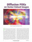 Diffusion PDEs on vector-valued images Cover Page