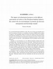 The impact of technological progress on the different generations of workers in the European banking industry: the central role of social dialogue to promote age diversity management and knowledge transfer Cover Page