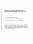 Research paper thumbnail of Quantum corrections to the entropy of Einstein–Maxwell dilaton–axion black holes