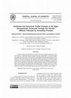 Synthesis and Structural Profile Analysis of the MgO Nanoparticles Produced Through the Sol-Gel Method Followed by Annealing Process Cover Page