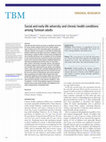 Research paper thumbnail of Social and early life adversity and chronic health conditions among Tunisian adults