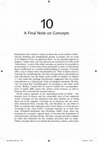 Research paper thumbnail of Chapter 10: A final note on concepts (from Subcultural Theory)