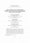 Research paper thumbnail of Adverse Effects of Cyber-Psychological Variables on the Productive Academic Behavior of Iranian EFL Learners with Xenoglossophobia Amid COVID-19 Pandemic