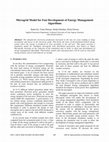 Microgrid model for fast development of energy management algorithms Cover Page