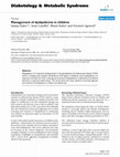 Research paper thumbnail of Management of dyslipidemia in children