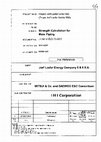 Strength calculation for Main Steam piping Cover Page