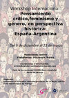 Research paper thumbnail of Programa Workshop Internacional: Pensamiento crítico, Feminismo y Género, en perspectiva histórica