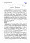 Research paper thumbnail of Effect of Government Expenditure Components on Agricultural Productivity in Nigeria (1981-2017)