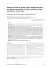 Seasonal variation of asthma control, lung function tests and allergic inflammation in relation to vitamin D levels: a prospective annual study Cover Page