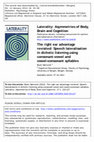 Research paper thumbnail of The right ear advantage revisited - Speech lateralisation in dichotic listening using consonant-vowel and vowel-consonant syllables