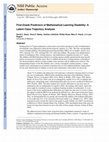 Research paper thumbnail of First-grade predictors of mathematical learning disability: A latent class trajectory analysis