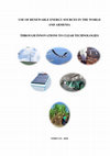 Research paper thumbnail of USE OF RENEWABLE ENERGY SOURCES IN THE WORLD AND ARMENIA