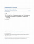 Research paper thumbnail of The Use of New Communications and Information Technologies for Sexual Exploitation of Women and Children