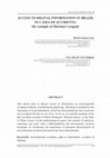 Research paper thumbnail of ACCESS TO DIGITAL INFORMATION IN BRAZIL IN CASES OF ACCIDENTS: the example of Mariana's tragedy