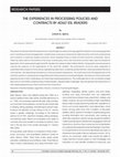 Research paper thumbnail of The Experiences in Processing Policies and Contracts by Adult ESL Readers