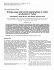 Research paper thumbnail of Energy usage and benefit-cost analysis of cotton production in Turkey