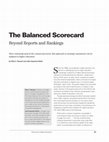 The Balanced Scorecard: Beyond Reports and Rankings Cover Page