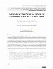 Research paper thumbnail of O uso de citações e alusões de Salmos nos escritos paulinos // The Use of Psalms quotations and allusions in Pauline Writings