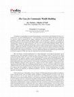 Research paper thumbnail of The Case for Community Wealth Building