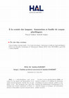 Research paper thumbnail of À la croisée des langues. Annotation et fouille de corpus plurilingues