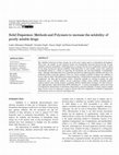 Research paper thumbnail of Solid Dispersion: Methods and Polymers to increase the solubility of poorly soluble drugs