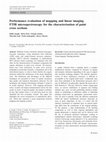 Research paper thumbnail of Performance evaluation of mapping and linear imaging FTIR microspectroscopy for the characterisation of paint cross sections